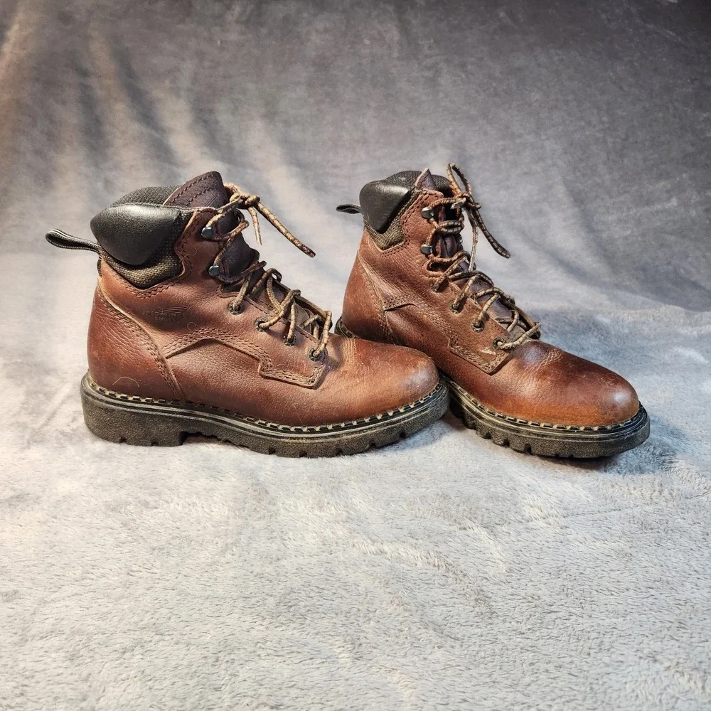 Red Wing Boots Mens 7.5 Brown Leather 1626 Soft Toe EH Electrical Hazard Work